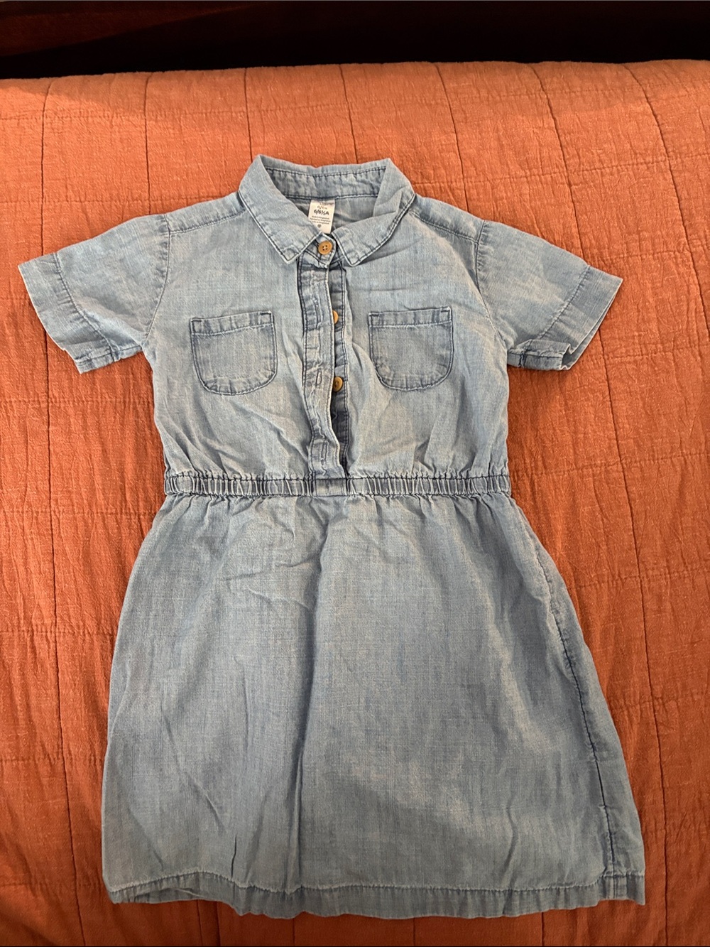 Carter's Light Blue Denim Shirt Dress